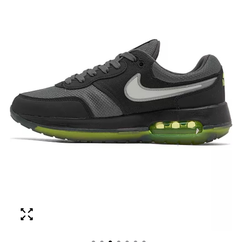 Nike Kids Sneakers Black Gray with Neon Green Accent - Picture 3 of 8